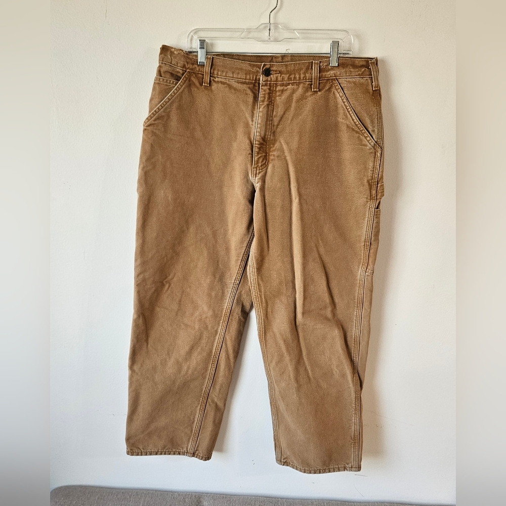 Carhartt Mens Flannel Lined Work Pants, Carpenter 38x30 Workwear